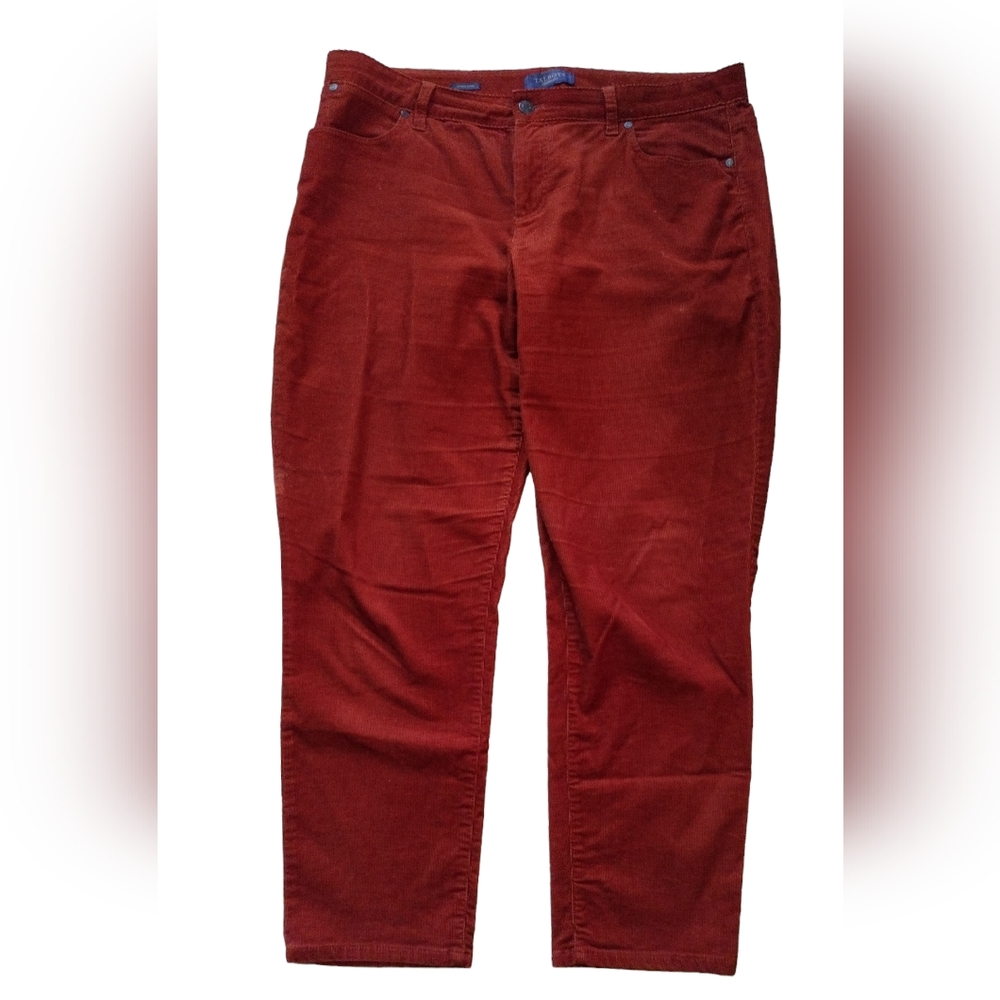 Talbots Signature Women's Corduroy Rust Color Pan… - image 2